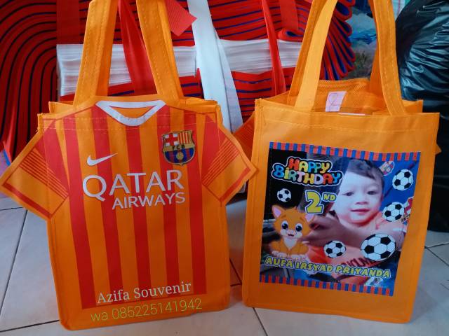 Tas Ultah / Goodie Bag Souvenir Ulang Tahun Anak Murah  JERSEY CUSTOM-3