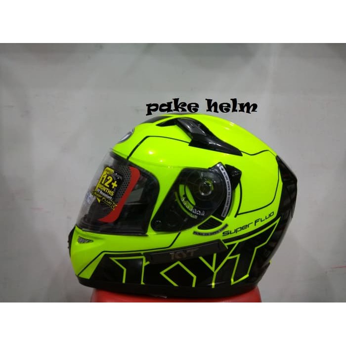 BEST QUALITY HELM KYT K2 RIDER SUPER FLUO YELLOW FLUO FULL FACE