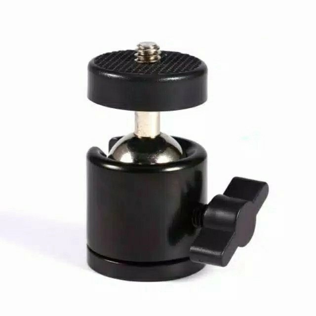 Mini Ball Head Universal Adjustable Bisa Putar 360° For Tripod Cam DSL