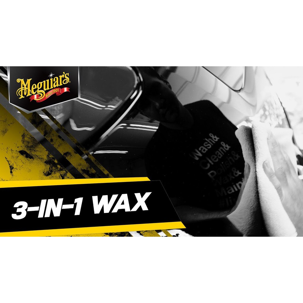 MEGUIARS 3 IN 1 WAX 50ml REFILL Clean Polish Protect Pembersih Cat Kusam Efek Daun Talas MURAH