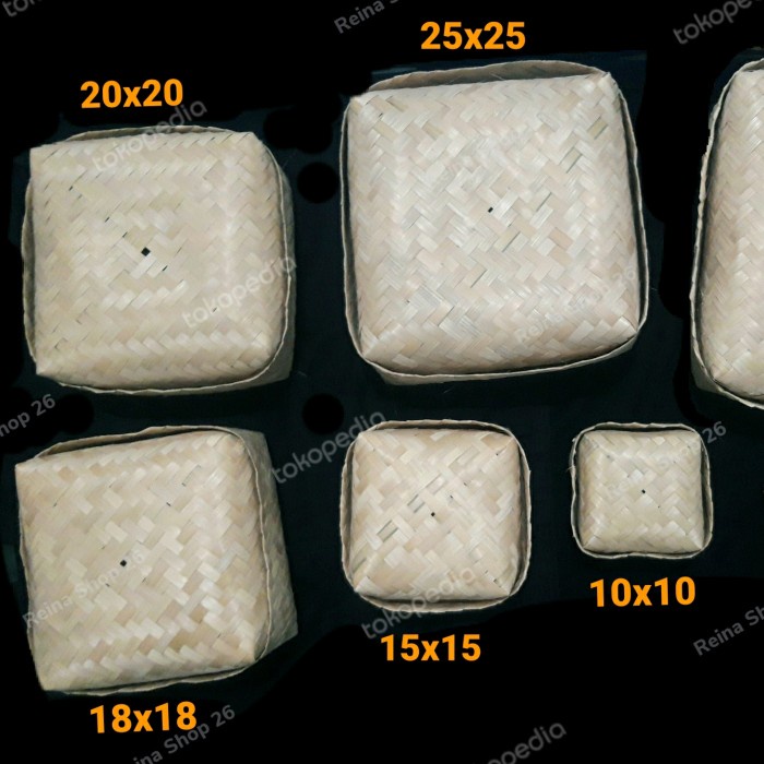

[ Halodul ] 1 Pasang Besek Bambu 20X20 Cm Termurah