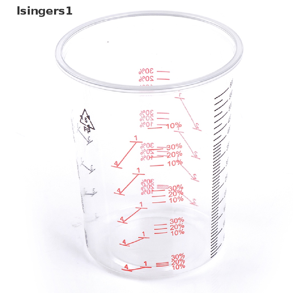 (lsingers1) 10pcs Cup Plastik 600ml Untuk Mencampur Cat