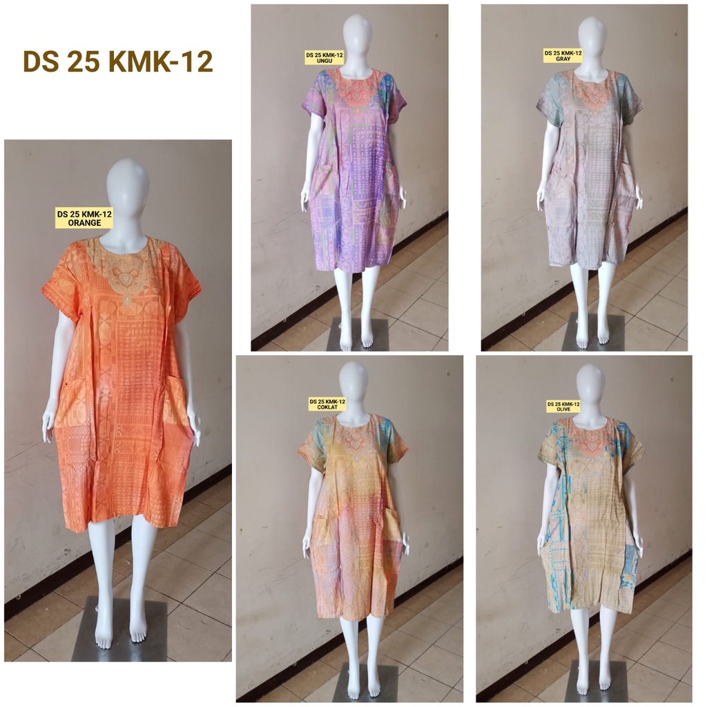 Daster Kaftan Batik Kudamas DS 25 LD 114cm Tanpa Kancing KMK 11 &amp; 12 &amp; 09