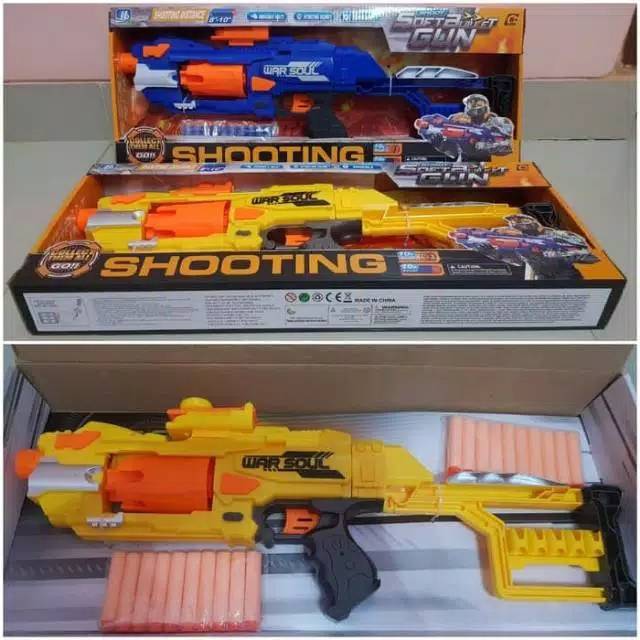Nerf gun tembakan peluru busa - pistol mainan - mainan tembakan soft gun