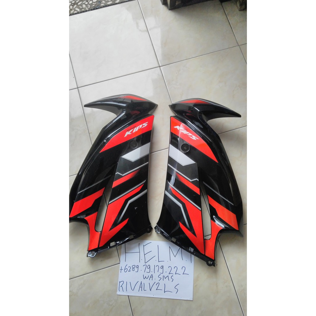 Fairing Samping Atas Bawah Ninja RR New Hitam Oren 2015 1 Set ORIGINAL