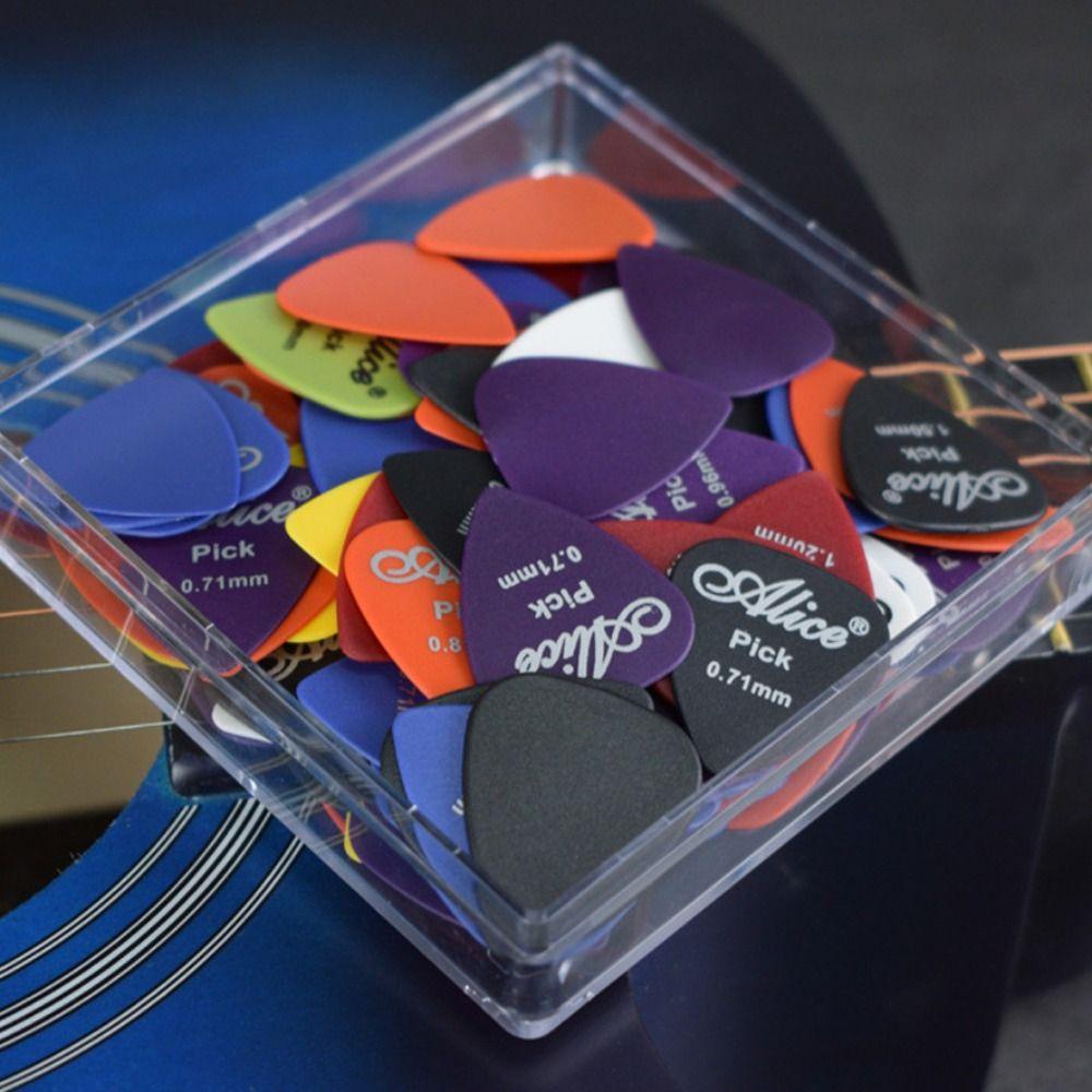 Needway Picks Gitar Hadiah 100 Pcs Bass Elektrik Aneka Warna Plectrum Pilihan Segitiga Aksesoris Alice acoustic Musical Instrumen Gitar Plectrum