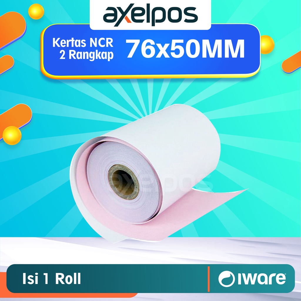 KERTAS STRUK HVS 2PLY 75x60 PRINTER KASIR DOT MATRIX