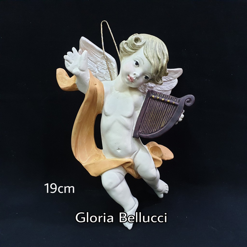 patung pajangan angel malaikat dinding gantung musik 4