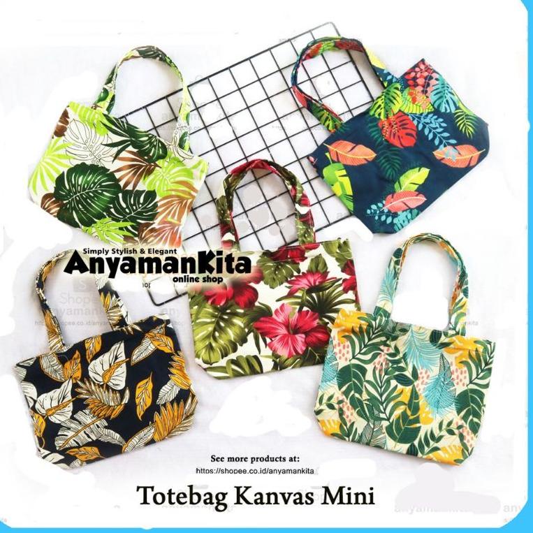 Tas Kanvas Mini / Handbag Kanvas Mini /Tas Mukena Jinjing [AMR.01Jl22ᴷ]