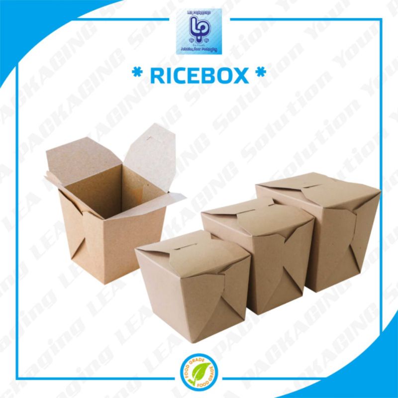Rice Box / Paper Kraft / Dus Nasi / Box Kemasan / Kotak Makan