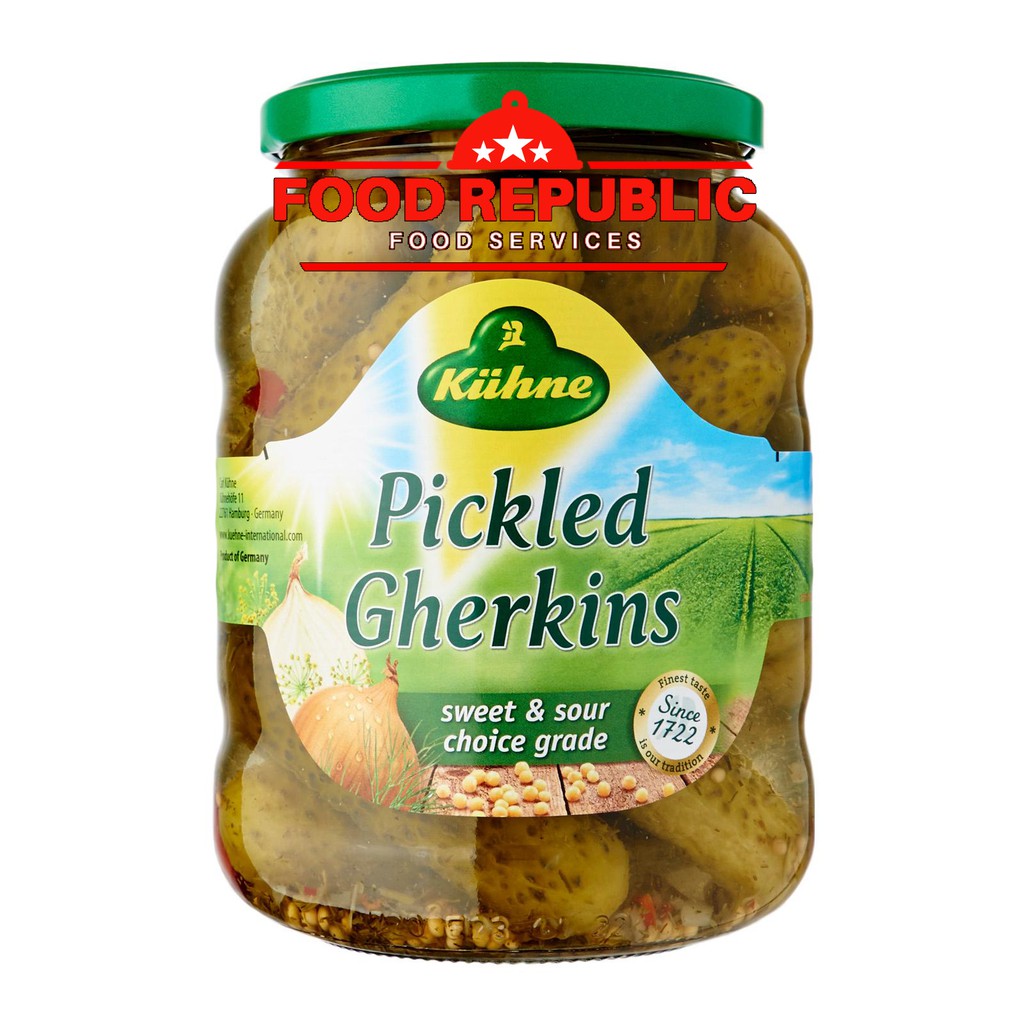 

Kuhne Pickled Gherkins 330 GR Ketimun Acar Asam Manis Best Seller