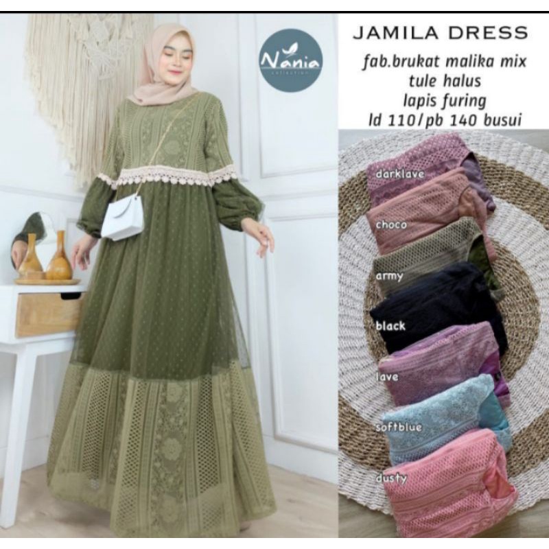 Maudy DRESS BRUKAT TILE/DRESS GAMIS BRUKAT PREMIUM LADY PESTA/GAMIS BRUKAT/GAUN PESTA/LONG DRESS/GAMIS BRUKAT KONDANGAN