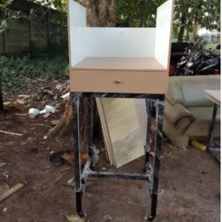 [Khusus Deliveree/Dakota] Rak Kasir Meja Kasir Serbaguna Kaki Besi 60x60x110-155