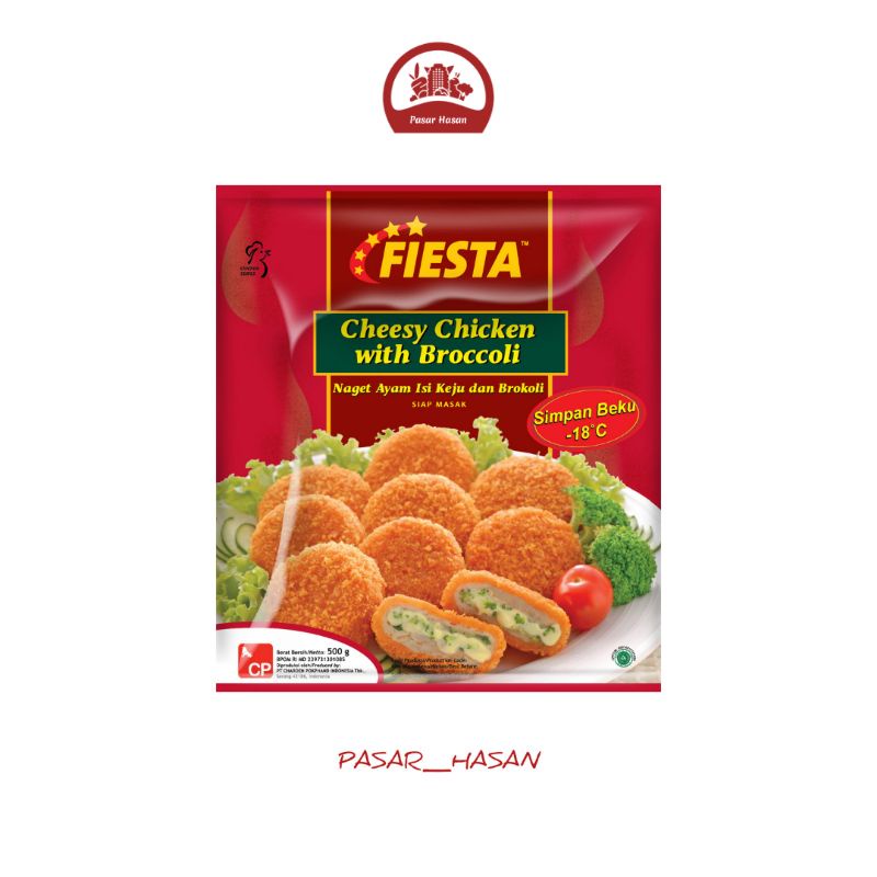 

500gr Cheesy Chicken with Broccoli Fiesta / Nugget Sayur | Frozen Food | Pasar Hasan