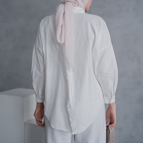 Kemeja Linen Nelka Shirt / Kemeja Wanita Oversize / Atasan Wanita Modern terbaru