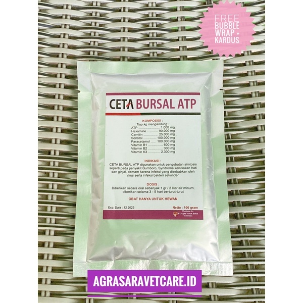 CETA BURSAL ATP 100 gr - obat gumboro, anti piretik untuk ternak ayam