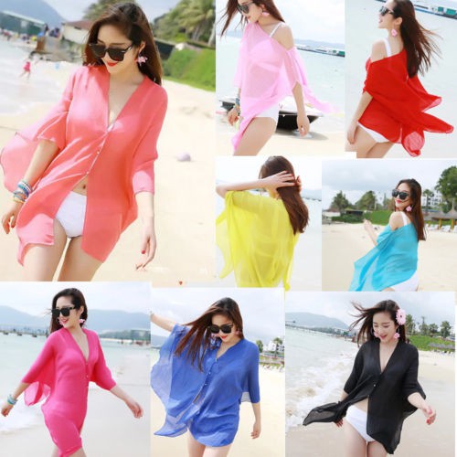 Cardigan Pantai Pelindung Matahari Bikini Cover Bikini 9 warna