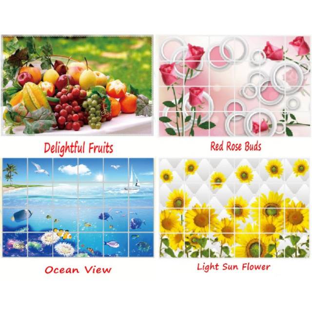 Stiker dinding dapur/wall stiker anti minyak dapur motif