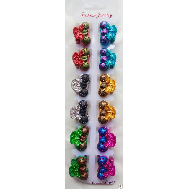 grosir   Jepit rambut kecil motif buah isi 12 PCS