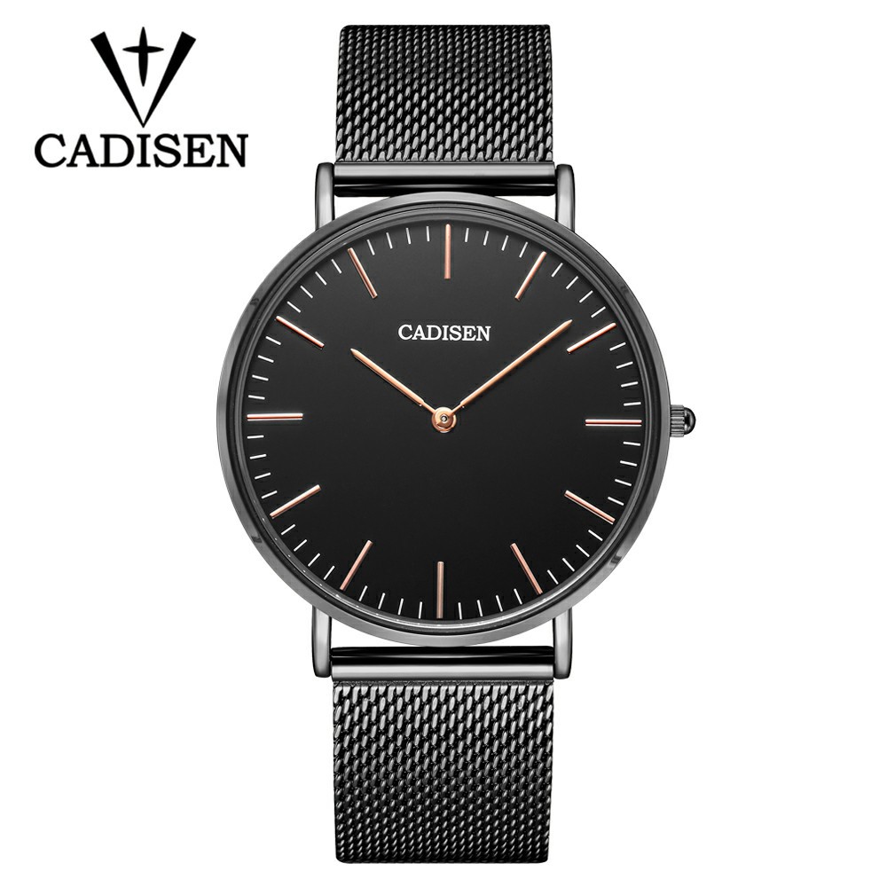 Jam Tangan CADISEN Merek Jam tangan pria Quartz Analog Stainless Steel