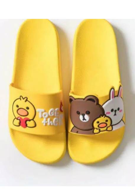 sandal karet karakter timbul TOGETHER
