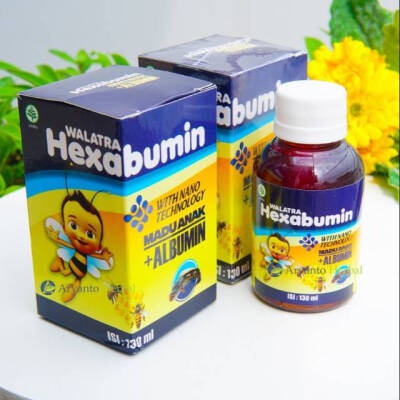 Hexabumin Vitamin Anak Madu Anak Pintar Plus Dan Penambah Nafsu/Napsu Makan Madu Anak Albumin With Nano Technology Asli 100% Original