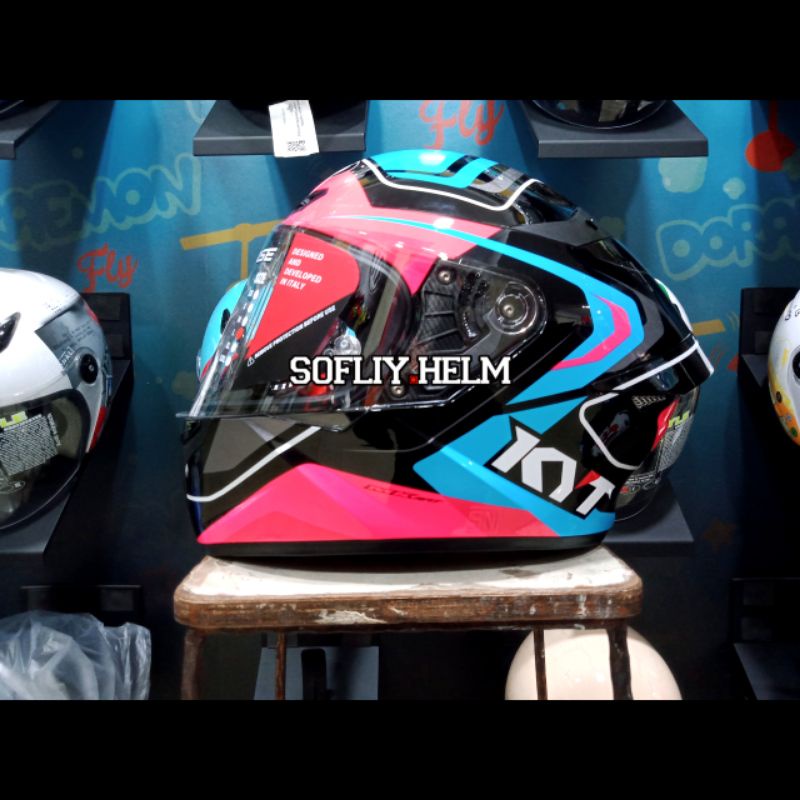 HELM KYT TT COURSE OVERTECH FLUXIA BLACK PINK