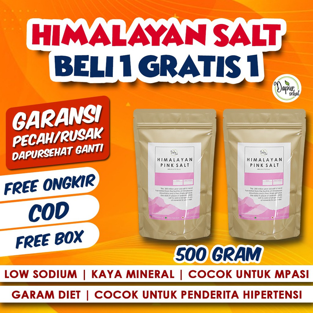 

BELI 1 GRATIS 1 GARAM HIMALAYA 500 GRAM/ garam kesehatan/ garam diet