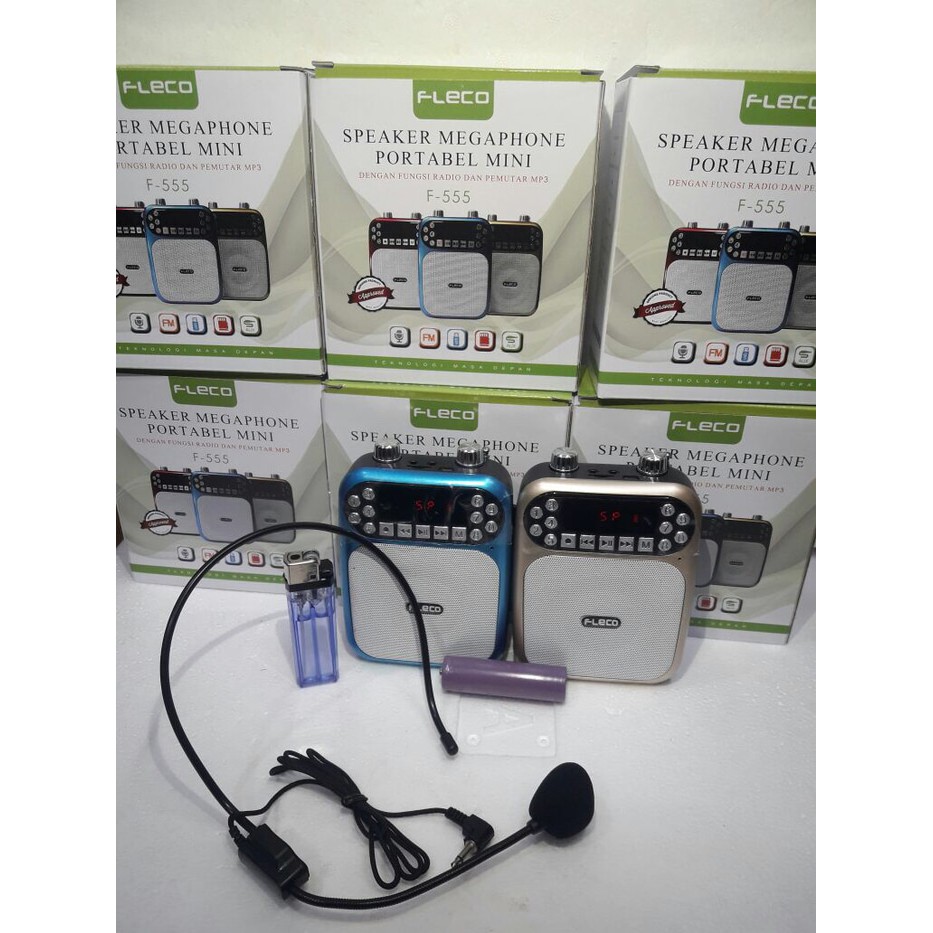 Speaker Megaphone Portable Mini F 555 Speaker Pinggang Fleco F-555