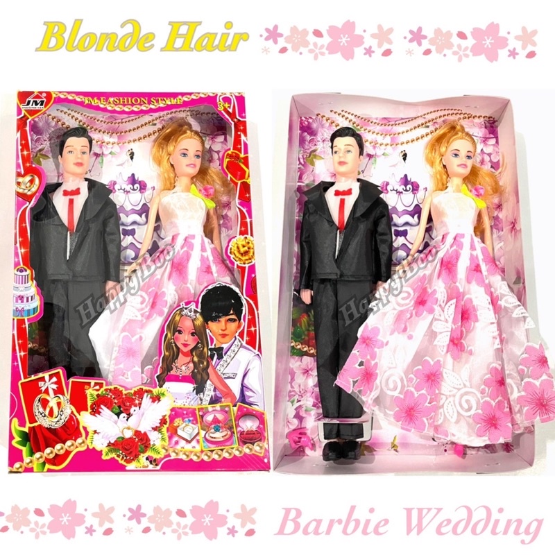 mainan boneka couple wedding pengantin boneka pasangan kemasan box premium