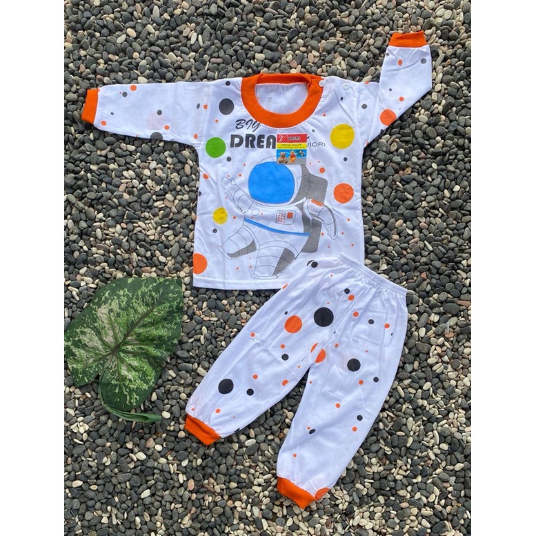 stelan BAJU anak lucu murah motif astronot dreams Setelan 3-18 bulan (PP 058)