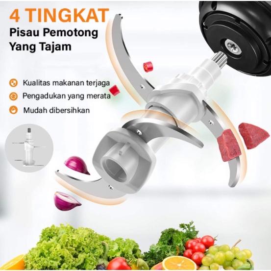 Blender Daging Stainless Steel / Blender Ufo / Chopper 2 liter / Food Processor