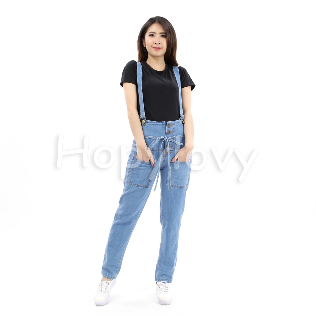 HOPYLOVY - Overall Jeans Wanita Rafaela