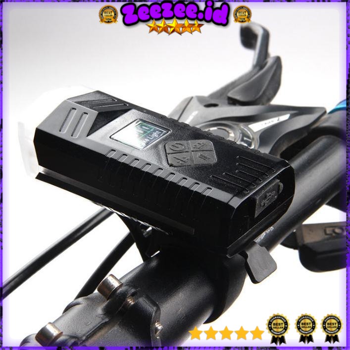 Powerbeam Lampu Klakson Sepeda Bike Light USB Rechargeable Waterproof - BK1719 - Black