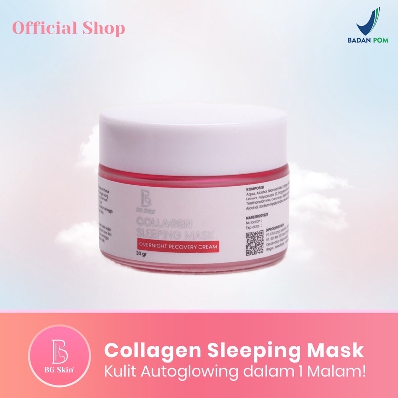 Jual COLLAGEN SLEEPING MASK PENGGANTI GLOWING GEL BEAUTY GLOW BG
