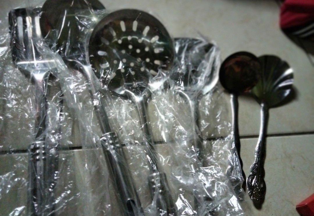 Spatula Peralatan Masak Sendok Masak Stainless Set Isi 6pcs [ Lk028 ]
