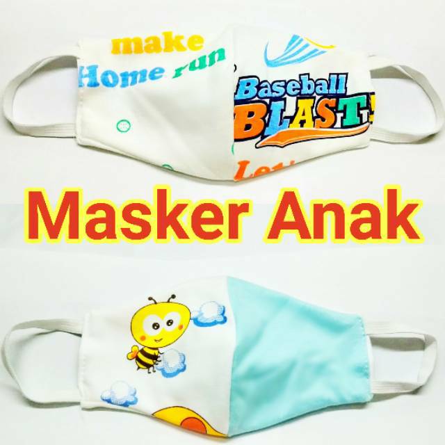 Masker Anak 2 Lapis Lembut Bernafas Lega Bisa dicuci