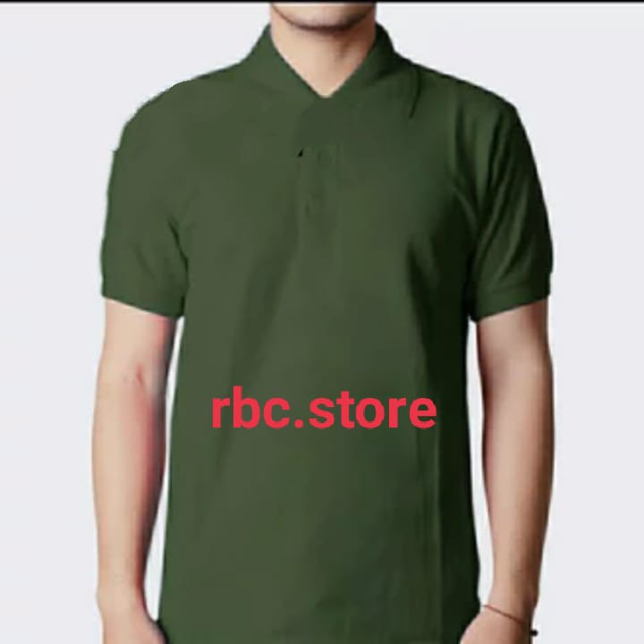 KAOS POLO HIJAU ARMY POLOS LENGAN PENDEK/KAOS KERAH POLO/ POLO POLOS PENDEK