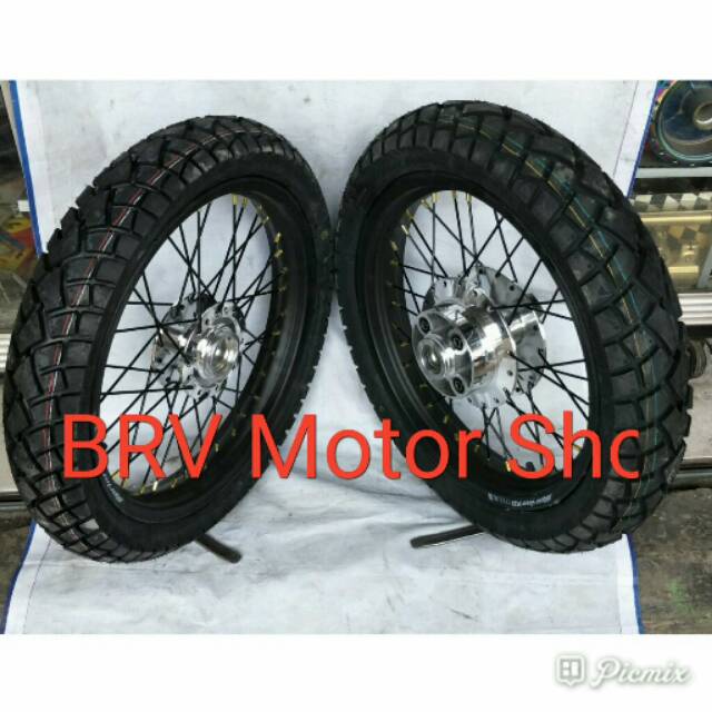 Sepaket Velg Tapak Lebar Tiger revo mega pro Gl Pro Verza Cb Old Cb 150 CBR 150 dll full set 17