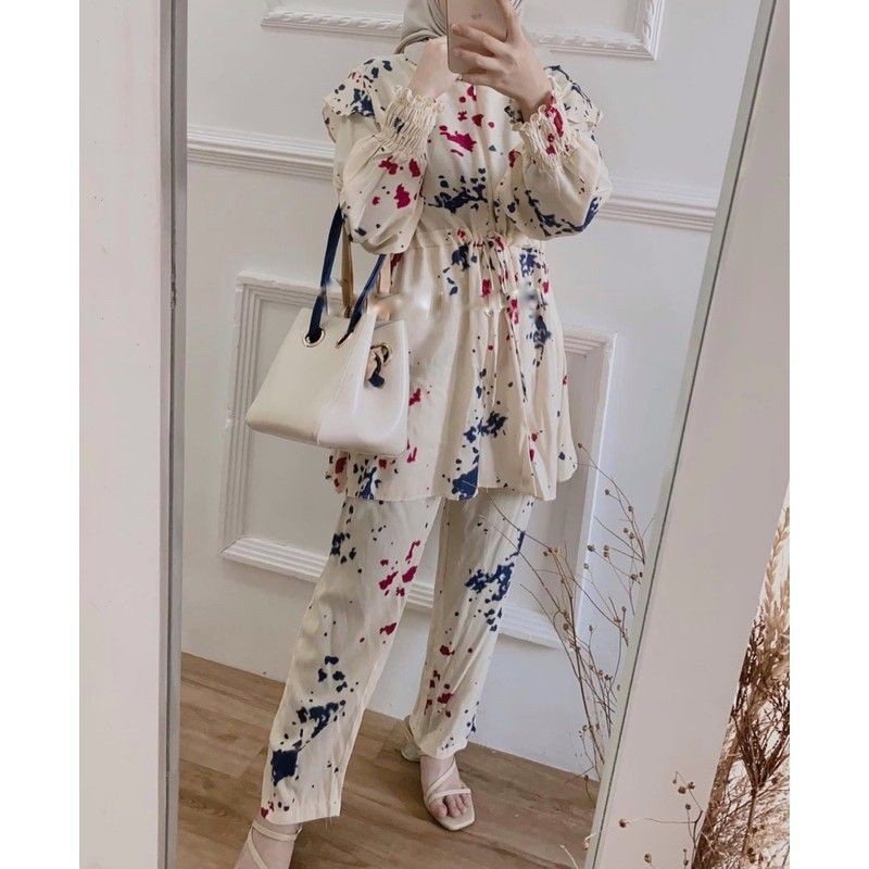 DOLBY SET ONESET DAILY SET MOTIF SETELAN WANITA RAYON VISCOSE