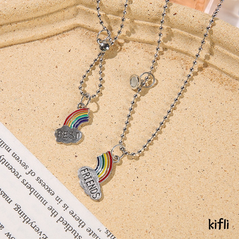 1 Pasang,Magnetic Rainbow Couple Kalung,Sederhana Dan Kreatif,Pacar Klavikula Rantai Pria,Dan Wanita Liontin Perhiasan Aksesoris