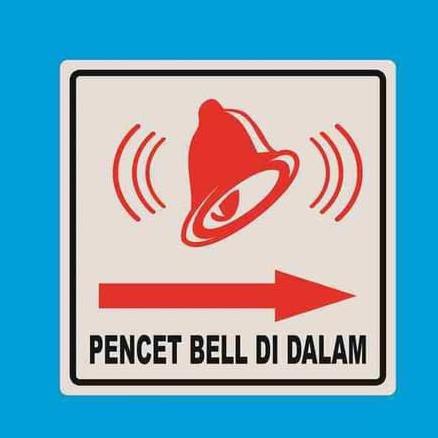 

✨BISA COD✨ Sign Label Custom Petunjuk Arah Bell 13x13 cm