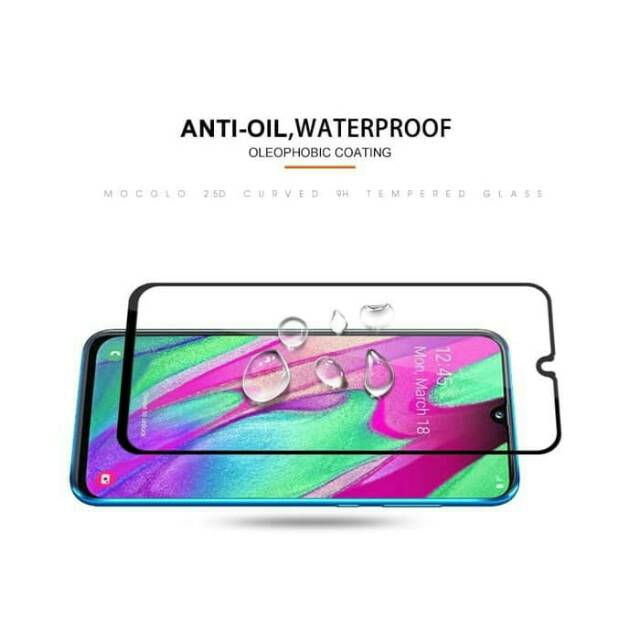 Tempered glass full cover 9D Samsung A40 2019