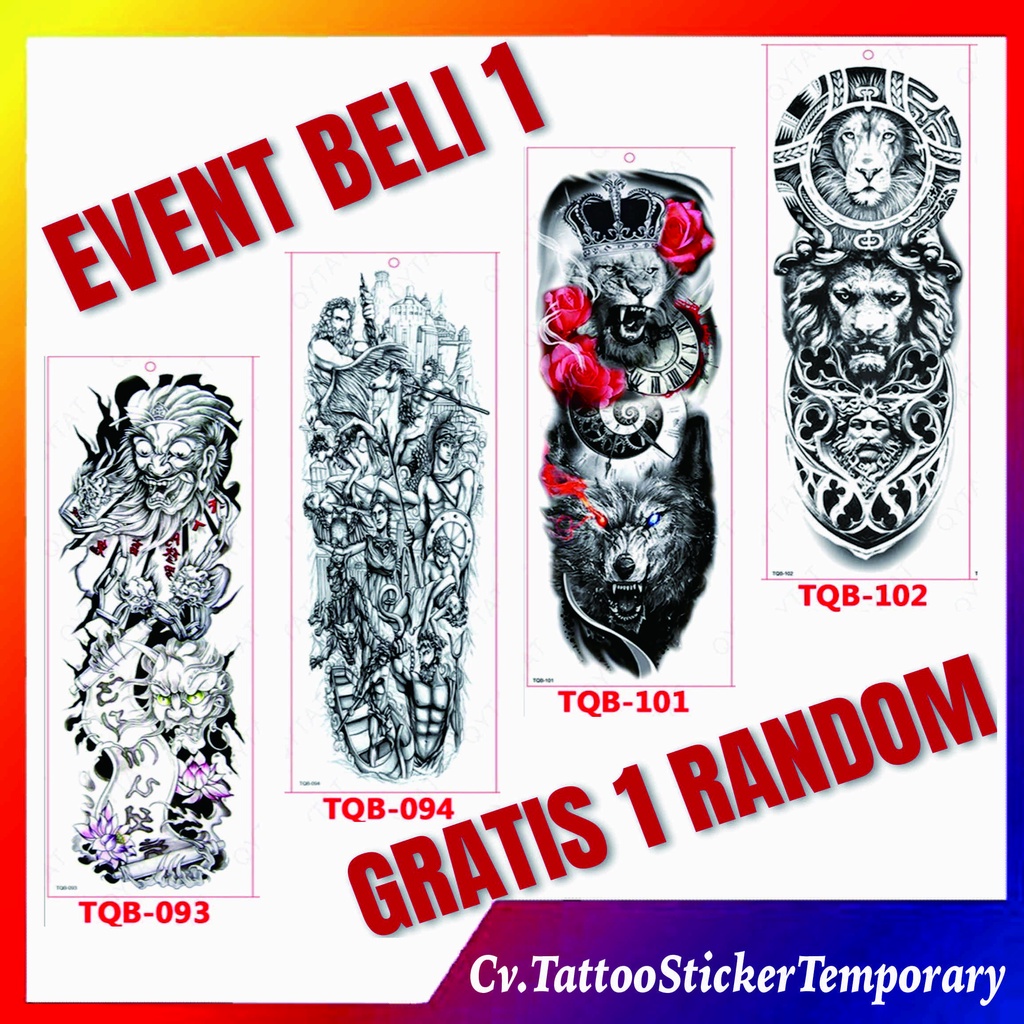 PROMO Tattoo Temporary Tatto Temporer Full Lengan Edisi 4