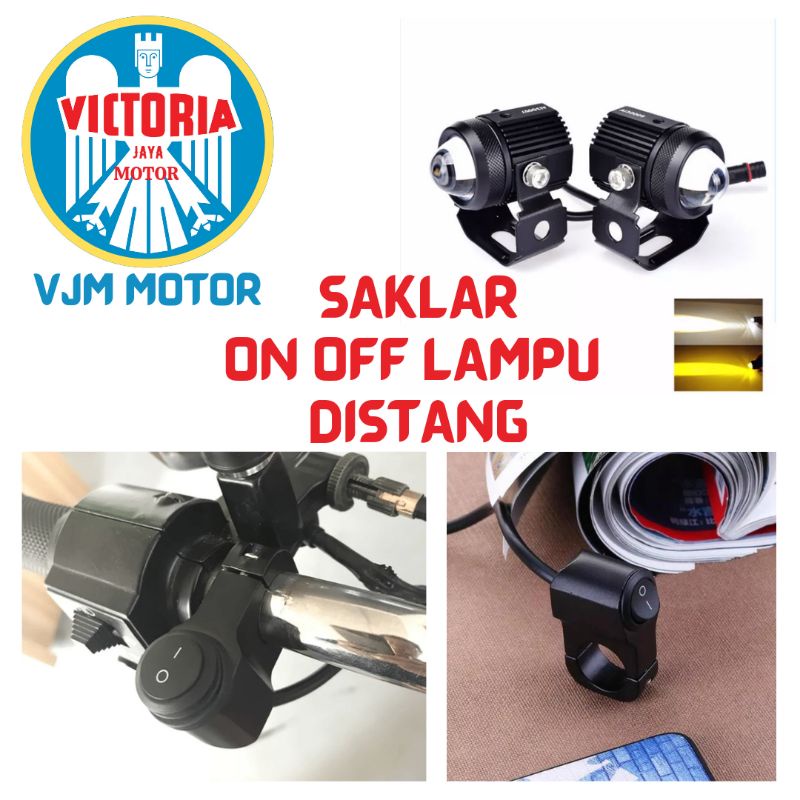 Saklar on of Lampu distang Motor Saklar on off lampu Di stang Motor Universal