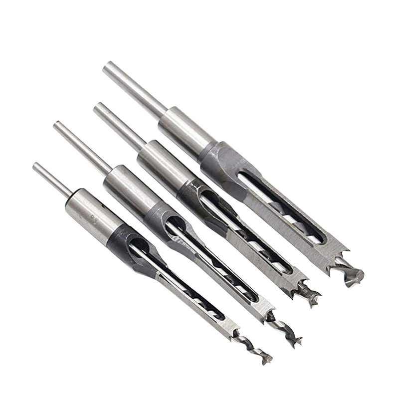Mata Bor Kayu Bobok Mortising Square Chisel Drill bit 1/4 5/16 3/8 1/2 Lubang Kunci Kusen-4
