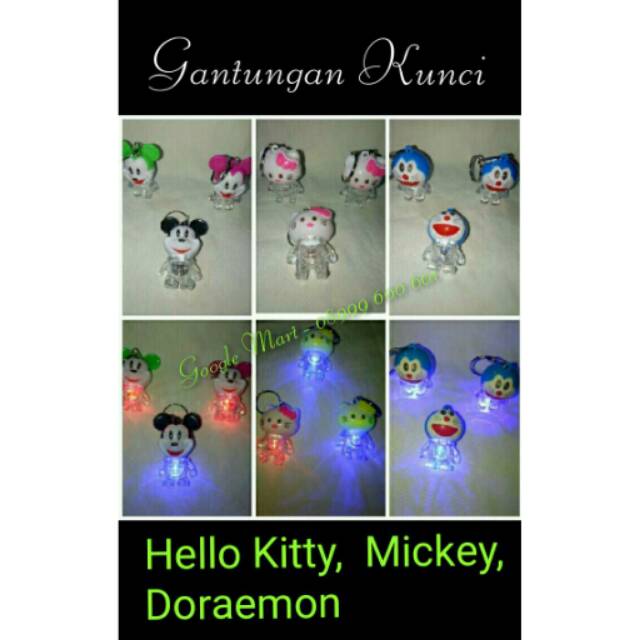  Gantungan  Kunci Unik Hello  Kitty  Doraemon Mickey 