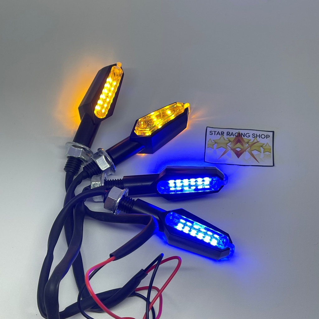 LAMPU SEIN SEN MINI LED 2 SISI SEN MOTOR UNIVERSAL UNTUK SEMUA MOTOR