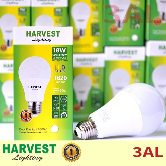 18W HARVEST LIGHTING Lampu Bohlam LED A Bulb  18 Watt Lampu Hemat Energi Original Bersertifikasi SNI dan Bergaransi