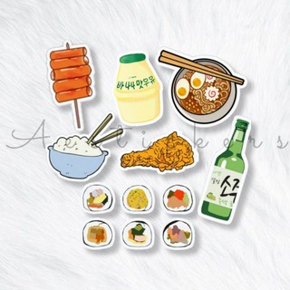 STICKER FOOD AESTHETIC 1 PACK STIKER MAKANAN LUCU UNTUK CASE HP LAPTOP